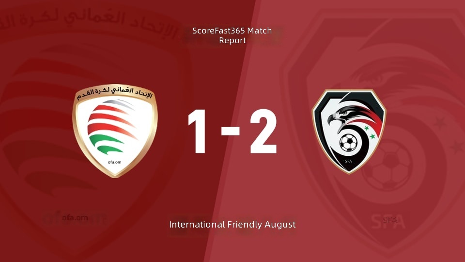 Uluslararası Dostluk Maçı Ağustos: Umman U20 vs Suriye U20 Maç Sonucu: Umman U20 (1-2) Suriye U20 Skor Raporu (16 Ağustos 2026)
