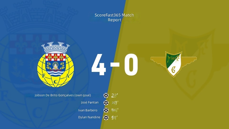 الجولة الثانية من الدوري البرتغالي: نتيجة مباراة أروكا ضد مورييرينسي: أروكا (4-0) مورييرينسي