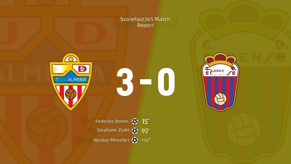 [La Liga 2 Round 1] Almeria vs Edens Match Result: Almeria (3-0) Edens Score Report