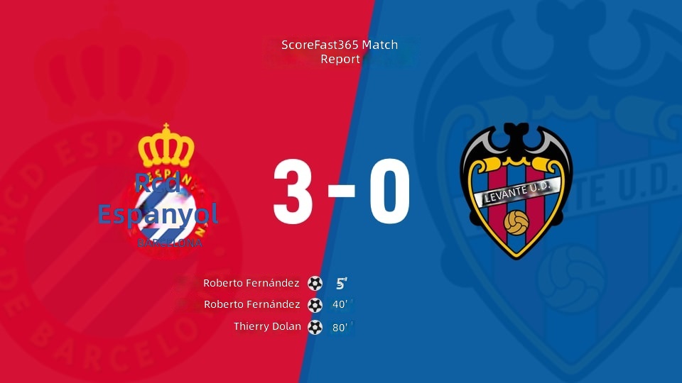 نتيجة الجولة الأولى من لا ليغا: إسبانيول ضد ليفانتي - إسبانيول (3-0) تقرير المباراة